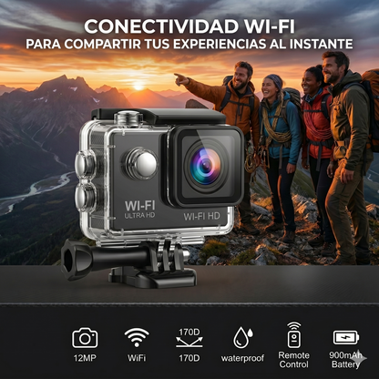 Cámara Acción 4K Ultra HD con control remoto