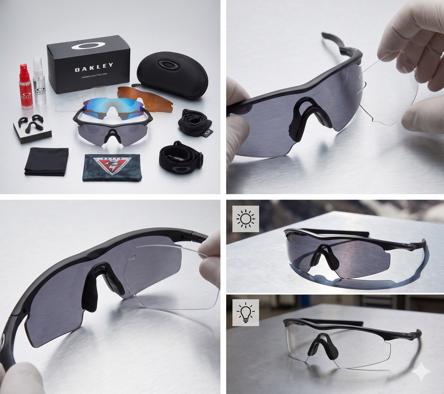 Kit Gafas Deportivas OKL Strike – 6 Lentes Intercambiables + Estuche Rígido