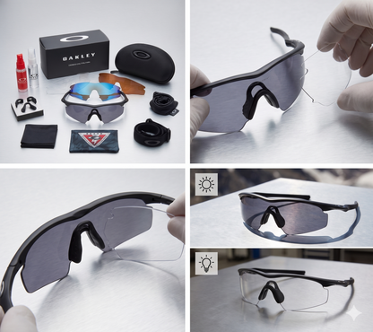 Kit Gafas Deportivas OKL Strike – 6 Lentes Intercambiables + Estuche Rígido